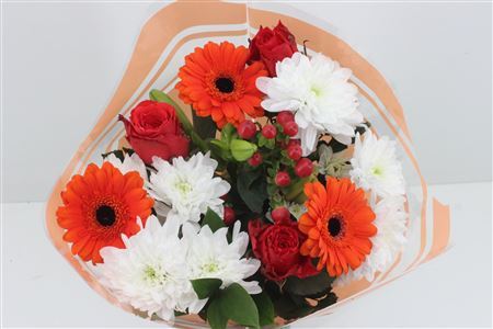 Boeket 3 Roos 3 Germini Oranje
